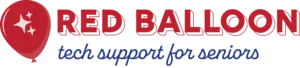 Logo for Red Balloon tech support for seniors